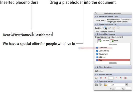 Word 2011 darbam ar Mac: veidlapu vēstuļu izveide pasta sapludināšanai