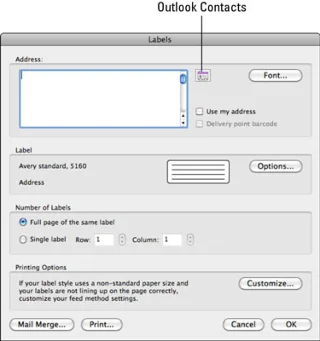 Word 2011 za Mac: izdelava enakih nalepk za spajanje pošte