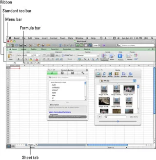 Excel kopējās saskarnes izmantošana programmā Office 2011 darbam ar Mac