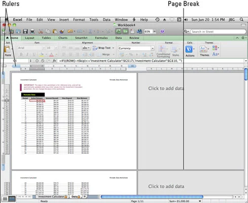 Excel kopējās saskarnes izmantošana programmā Office 2011 darbam ar Mac