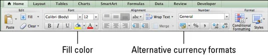 Office 2011 za Mac: uporabite oblike številk in besedila v Excelu
