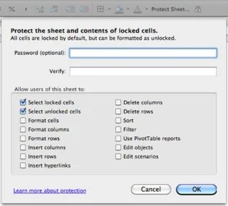 Zaščitite Excelove delovne liste in zaklenite celice v Office 2011 za Mac