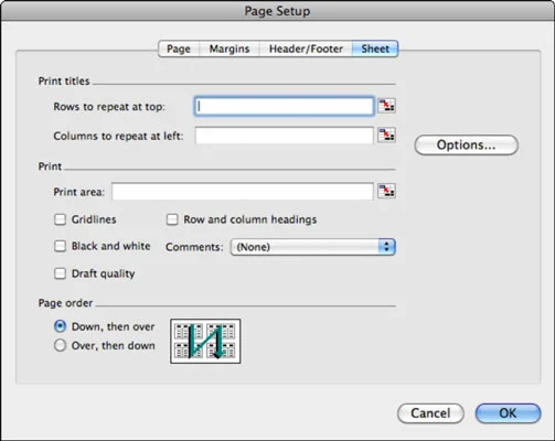 Kako tiskati iz Excela v Office 2011 za Mac