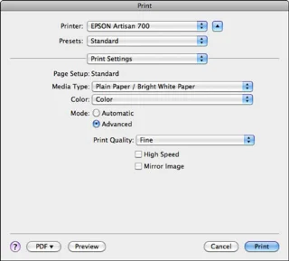 Kā pielāgot drukas kvalitāti programmā Excel 2011 darbam ar Mac