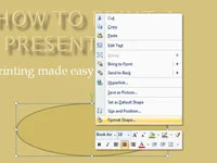 Kā aizpildīt PowerPoint 2007 formu ar krāsu