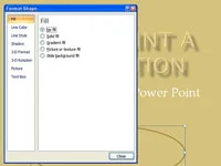Kā aizpildīt PowerPoint 2007 formu ar krāsu