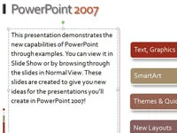 Kako urediti besedilo na diapozitivu PowerPoint 2007