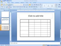 Kā uzzīmēt tabulu PowerPoint 2007 slaidā