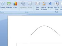 Kako narisati ukrivljeno črto na diapozitivu PowerPoint 2007