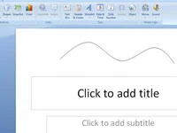 Kako narisati ukrivljeno črto na diapozitivu PowerPoint 2007