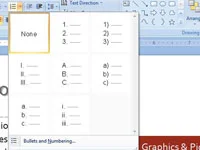 Kā izveidot numurētus sarakstus programmā PowerPoint 2007