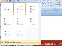 Kā izveidot numurētus sarakstus programmā PowerPoint 2007