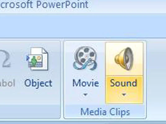 Kā ievietot skaņu atskaņošanas sarakstu savā PowerPoint 2007 slaidā