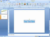 Kako vstaviti WordArt v tabelo PowerPoint 2007
