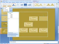 Kā pakārt formu zem citas formas PowerPoint 2007 organizācijas diagrammā