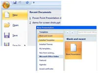 Kā izveidot jaunu PowerPoint 2007 prezentāciju no veidnes
