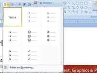 Kā PowerPoint 2007 slaidā izveidot sarakstu ar aizzīmēm