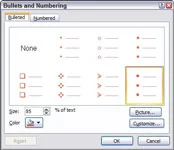 Kā PowerPoint 2007 slaidā izveidot sarakstu ar aizzīmēm