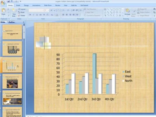 Kā pārvērst vecās diagrammas par PowerPoint 2007 diagrammām