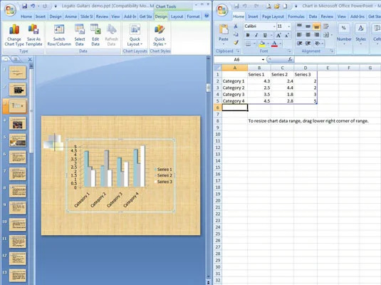 Kā pārvērst vecās diagrammas par PowerPoint 2007 diagrammām
