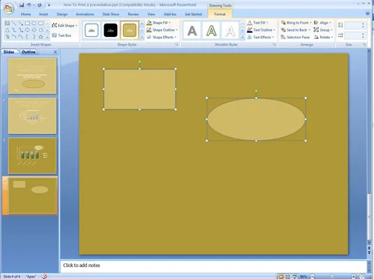 Kako povezati oblike PowerPoint 2007 na diagram