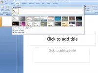 Kā izvēlēties noformējumu jūsu PowerPoint 2007 prezentācijai