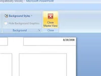 Kā mainīt izdales materiālu šablonu programmā PowerPoint 2007