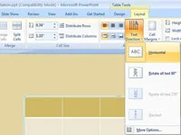 Kā mainīt galvenes rindas teksta virzienu programmā PowerPoint 2007