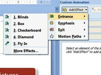 Kā animēt PowerPoint 2007 objektu