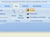 Kā esošai prezentācijai lietot PowerPoint 2007 veidni