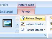 Kako uporabiti obliko slike v PowerPointu 2007