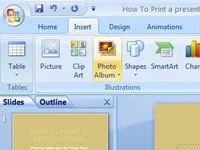 Kā pievienot parakstus attēliem jūsu PowerPoint 2007 fotoattēlu albumā
