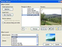 Kā pievienot parakstus attēliem jūsu PowerPoint 2007 fotoattēlu albumā