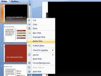 Kā izdzēst slaidu no PowerPoint 2007 prezentācijas