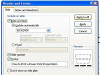 Kako dodati datum, številko ali nogo diapozitivom PowerPoint 2007