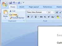 Kā kopēt un ielīmēt tekstu programmā Word 2007