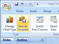 Saglabājiet PowerPoint 2007 diagrammu kā veidni