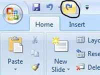 Kā lietot Undo programmā PowerPoint 2007