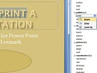 Kako uporabljati tezaver v PowerPointu 2007