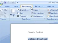 Kā lietot sadaļas formātu programmā Word 2007