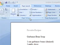 Kā lietot sadaļas formātu programmā Word 2007