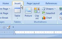 Kā ievietot lappušu numurus programmā Word 2007