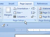 Kā formatēt lapas orientāciju programmā Word 2007