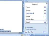 Kā izdzēst stilu programmā Word 2007