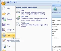 Kā izdrukāt noteiktu lapu Word 2007 dokumentā