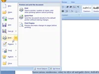 Kā izdrukāt teksta atlasi programmā Word 2007