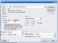 Kā izdrukāt teksta atlasi programmā Word 2007