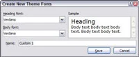 Kā mainīt motīvu fontus programmā PowerPoint 2007