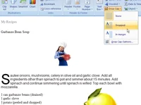 Kā programmā Word 2007 pievienot nolaižamo vāciņu