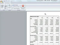 Преглед страница у програму Екцел 2007 са прегледом штампања